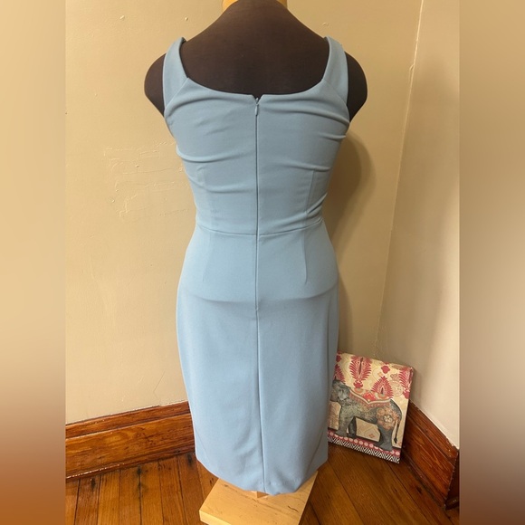 Betsey Johnson Blue Sleeveless Knee Length Sheath Dress Size 6 - Picture 3 of 8